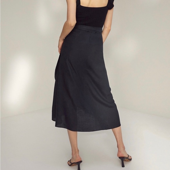 Rare* Linen Aritiza Wilfred Eleta Wrap Skirt 
Sz M - Picture 4 of 13